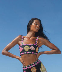 New York Hand-Embroidered Top Multicolour