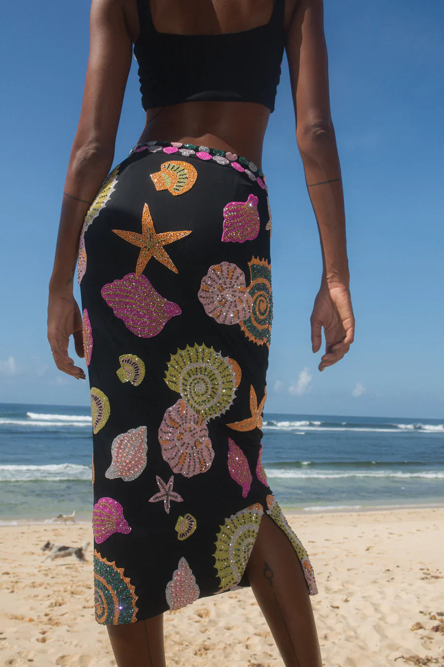 New York Hand-Embroidered Skirt