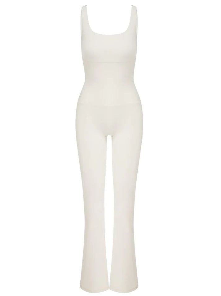 Anastasia Flared Leg Jumpsuit Ivory