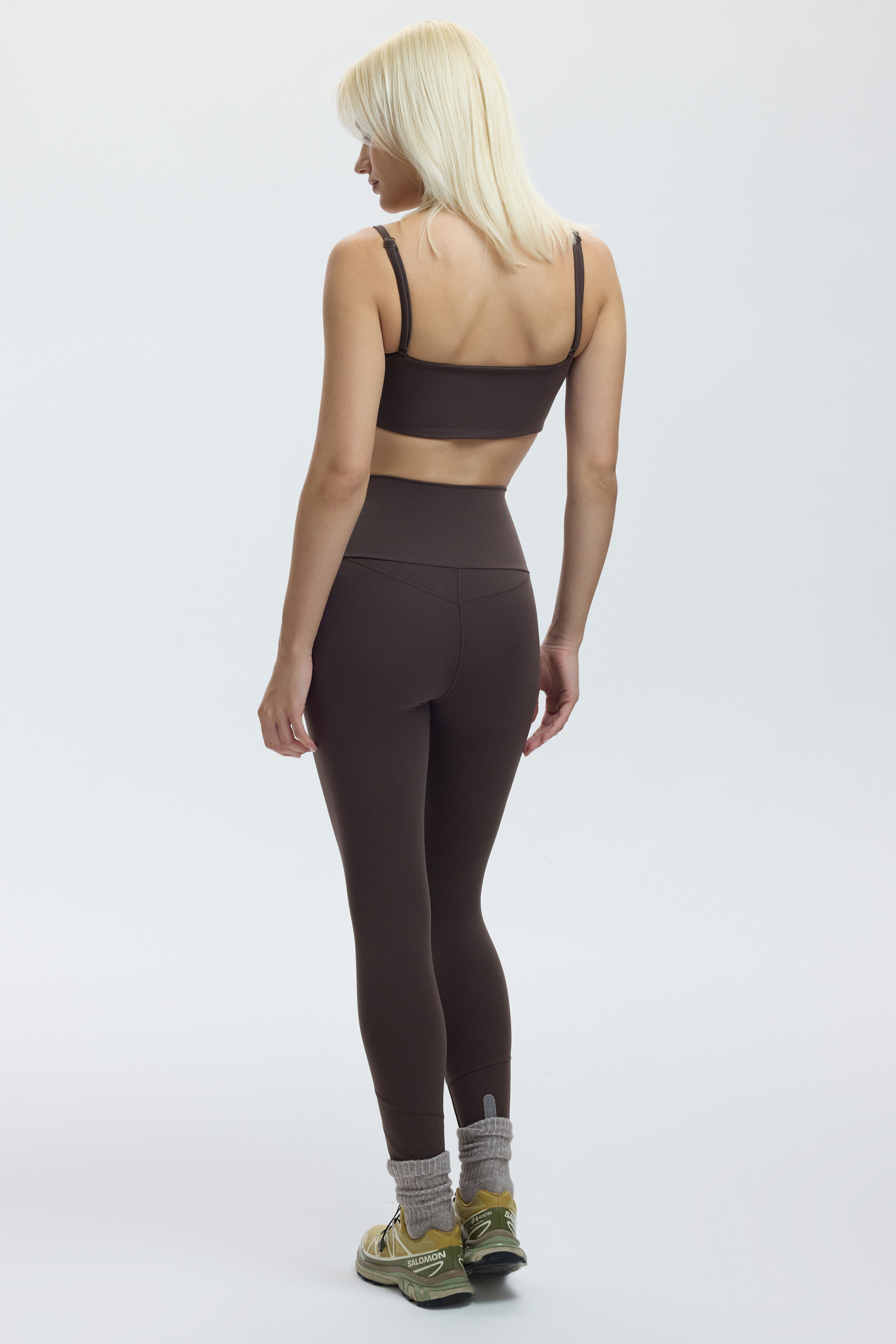 CROSS OVER SHORTS BRALETTE - ESPRESSO MARTINI