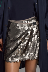 MIRROR SKIRT - SILVER