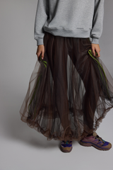 CLOUD BALOON SKIRT - ESPRESSO MARTINI