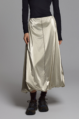PUFF SKIRT - METALLIC GOLD