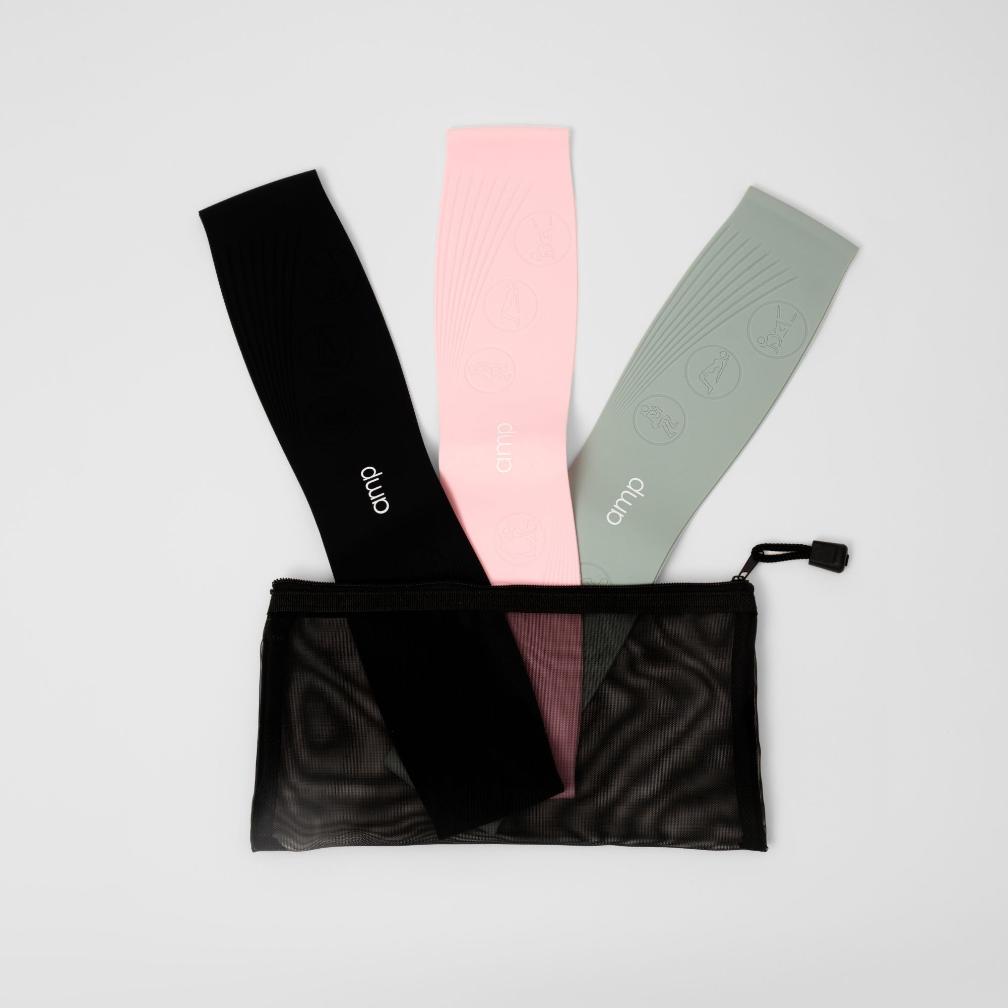Silicone Resistance Bands Set of 5 Sage Green