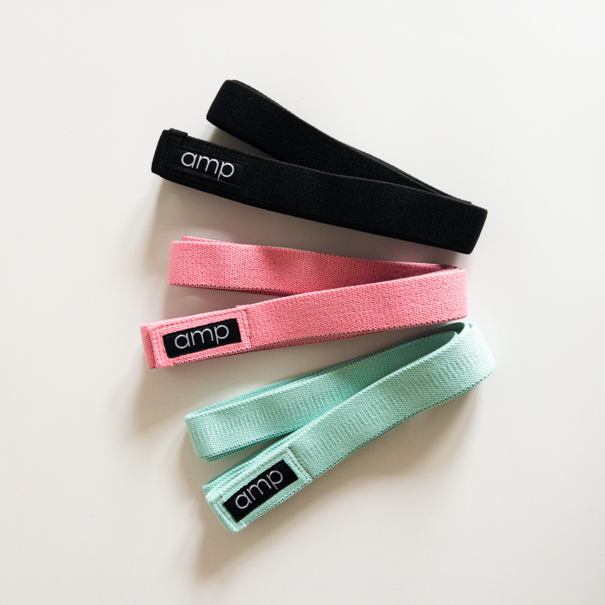 Long Fabric Resistance Bands Set – Light, Medium, and Heavy