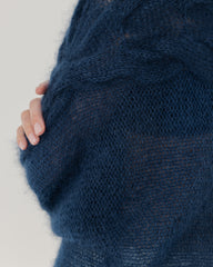 Jūra: Midnight Blue Silk & Mohair Sweater