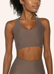 Arolla Racerback Sports Bra Top Soft Earth