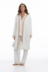 Bamboo Kimono Robe in Unbleached Cotton