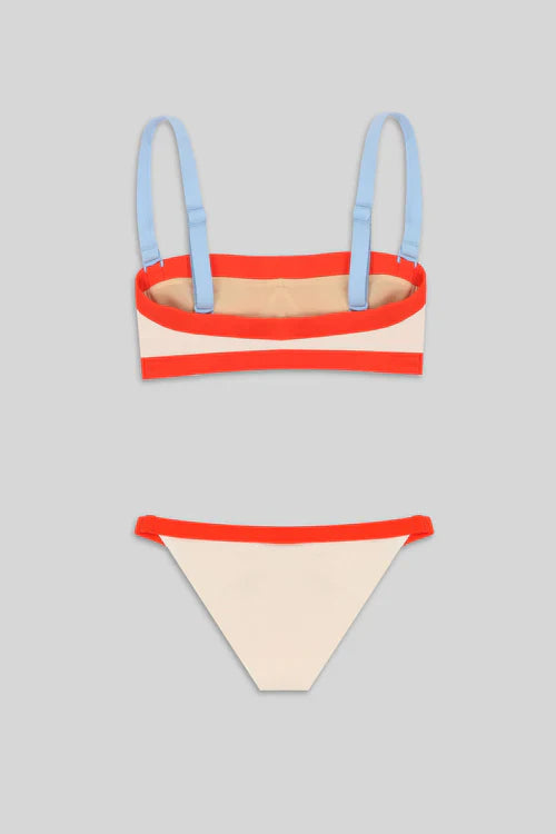 BAGUETTE BIKINI TOP - PEARLED WHITE