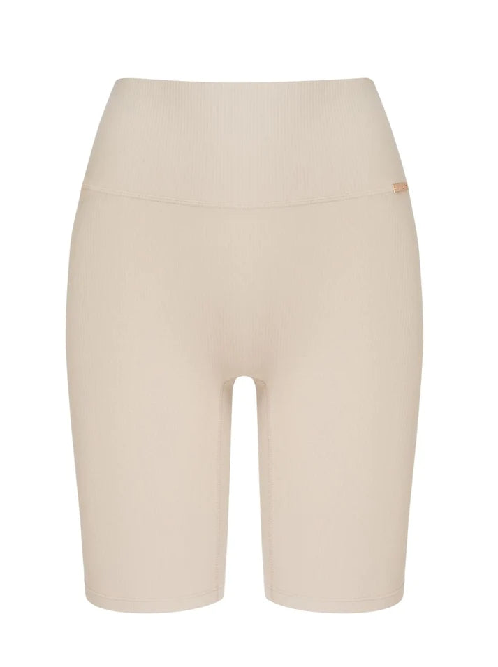 Balma Ribbed Biker Shorts Cream
