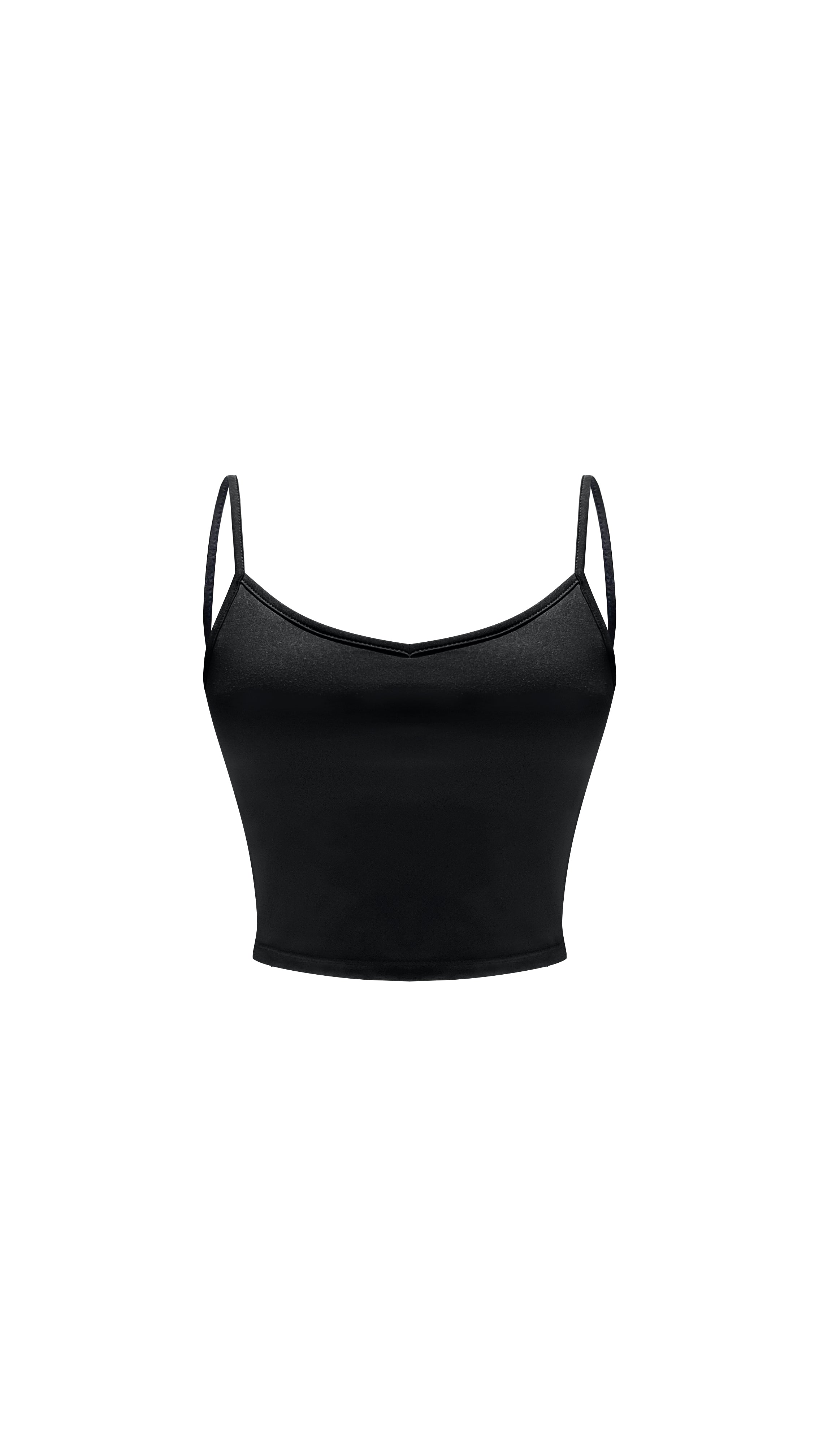 Backless Cropped Cami in Black