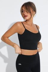 Backless Cropped Cami in Black R.R.P $64.95