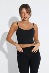 Backless Cropped Cami in Black R.R.P $64.95