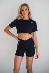 Everyday Crossover Shorts in Black (SAMPLE SALE)