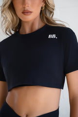 Everyday Cropped T-Shirt in Black (SAMPLE SALE)