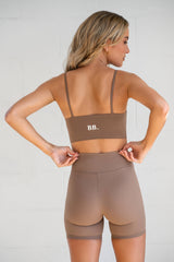 Sculpting Cropped Cami in Tan