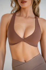 Classic Twist Bra in Caramel