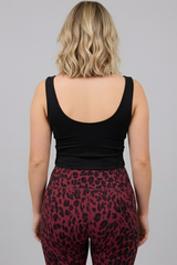 Bardot Recycled Core Compression Sports Tank in Matte Black