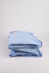 Olearia Ethical-Cotton Pyjama Case - Mountain Blue