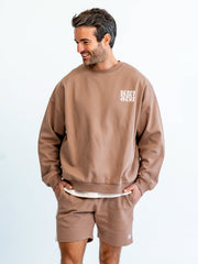 REST DAY UNISEX CREW - GREIGE