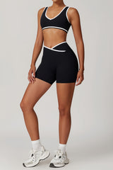 Contrast Trim Sports Bra