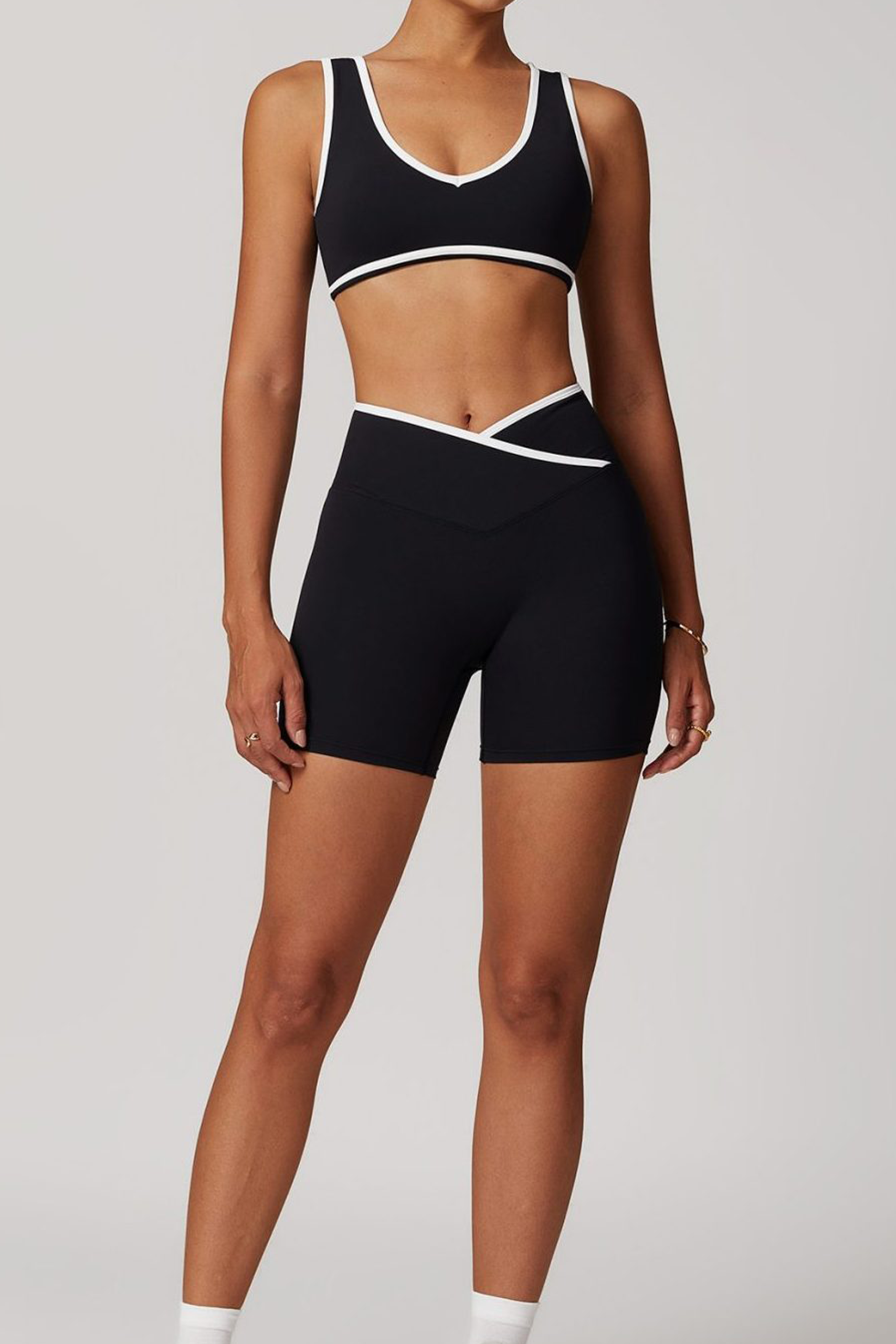 Contrast Trim Shorts