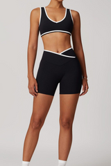 Contrast Trim Sports Bra