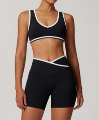 Contrast Trim Sports Bra