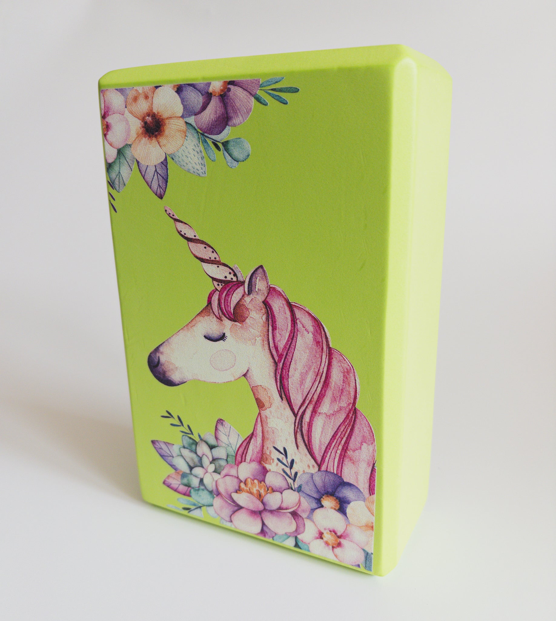 Children's Yoga Block Unicorn Green