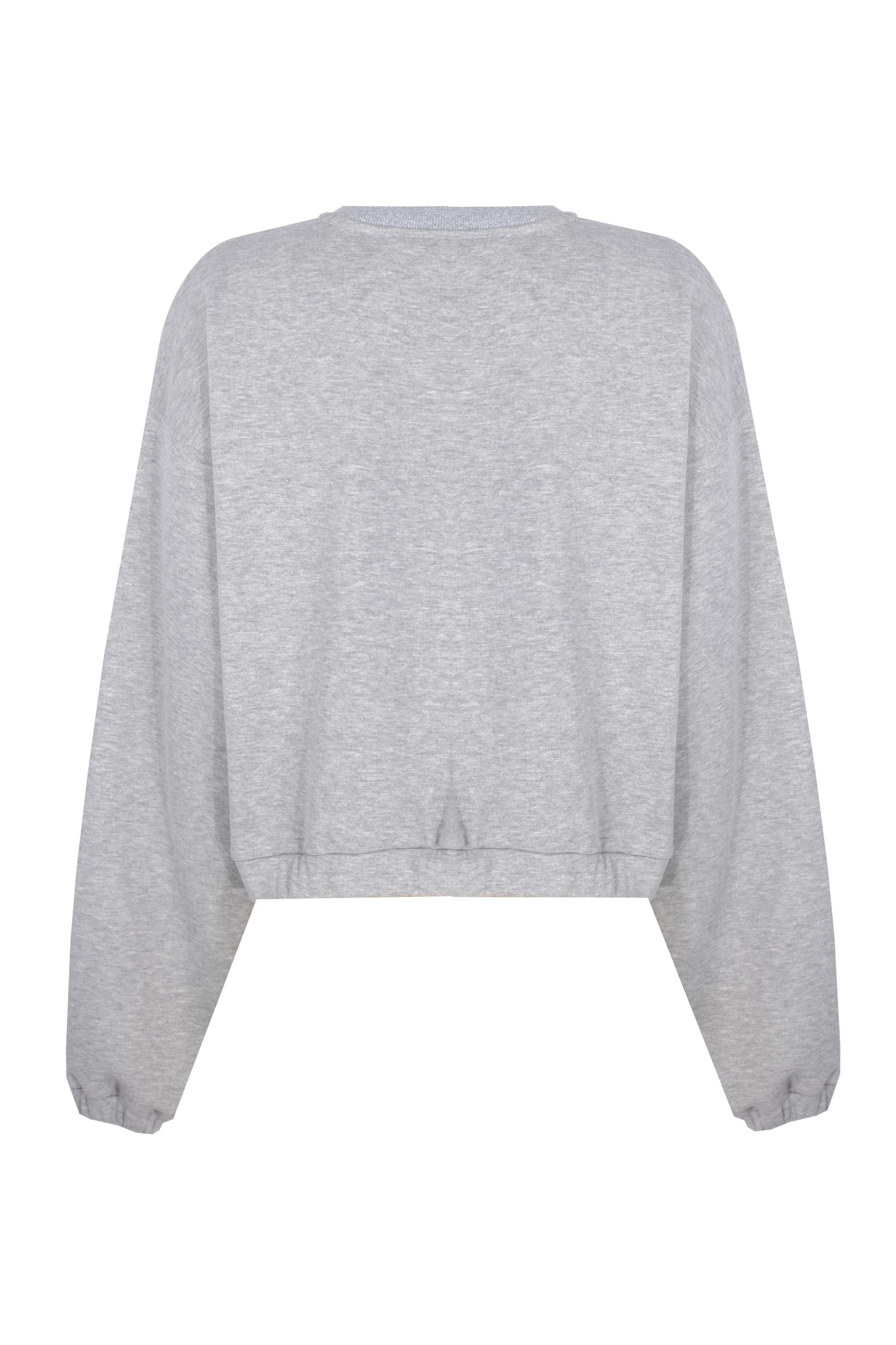 CROPPED SWEATSHIRT - FEATHER GREY