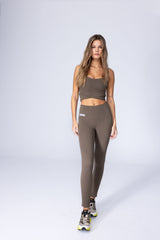 CROSS OVER LONG BRA - RUSTY GREEN