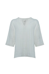 V Neck Ecru Shirt