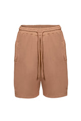 Cotton Casual T-Shirt & Short Set - Light Brown