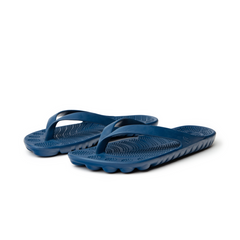 Navy Blue Flip-Flops by GUDO WORLD