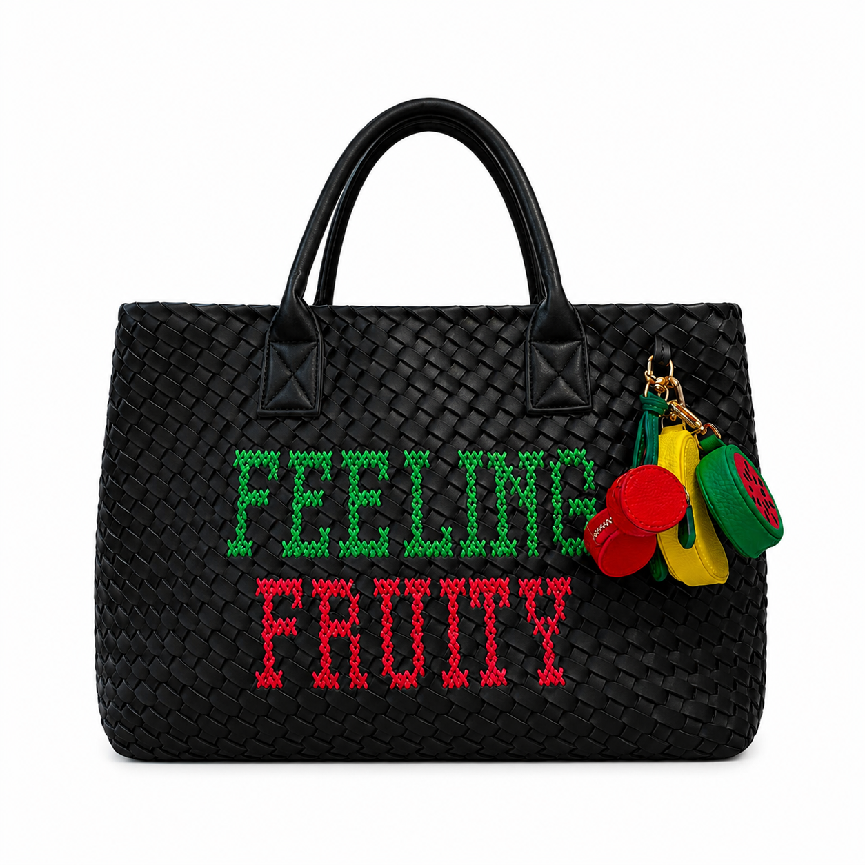 Feeling Fruity Vegan Black Handbag