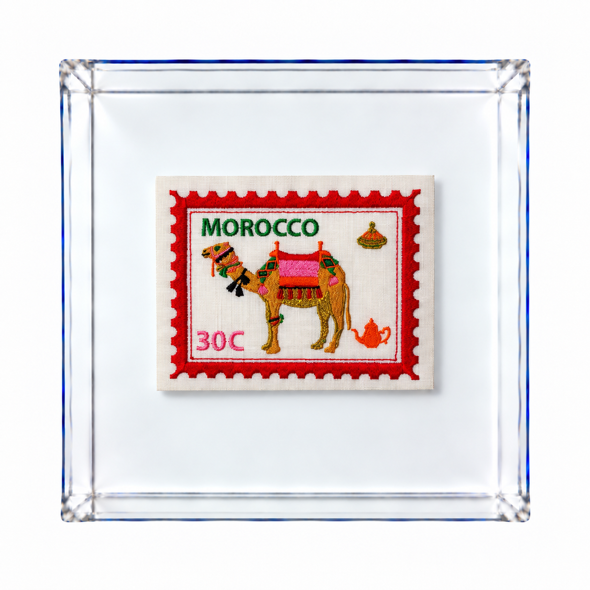 Morocco Inspired Postage Stamp Artwork