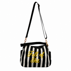 Full of Shit Stripe Shoulder Bag