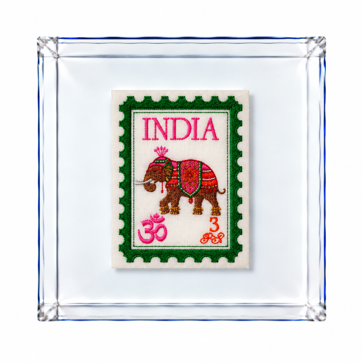 India Inspired Postage Stamp Artwork