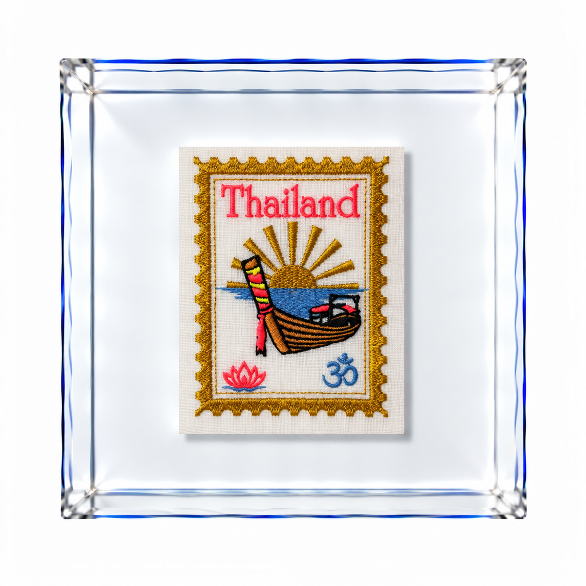 Thailand Embroidered Postage Stamp