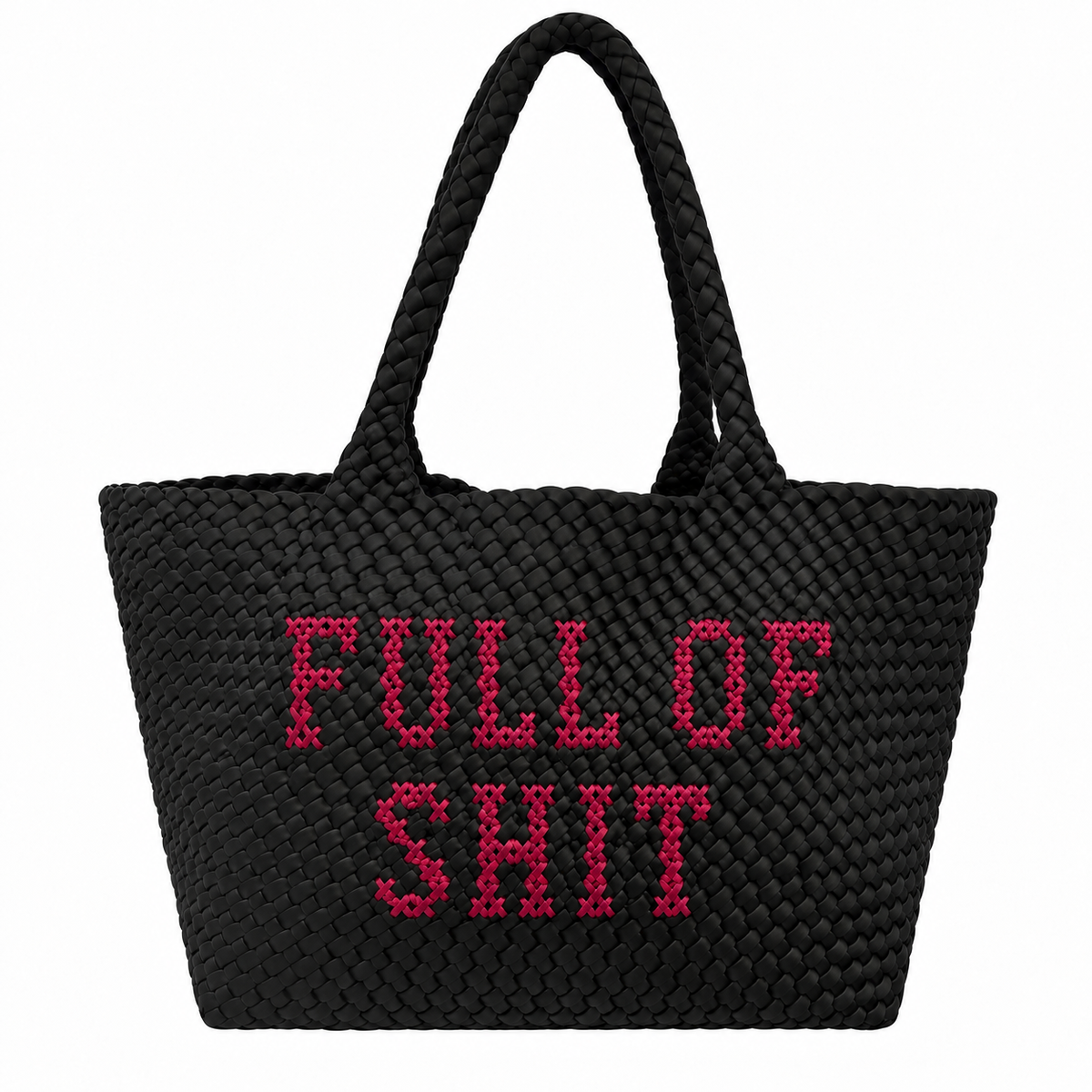 Large Full of Shit Burgundy Handbag