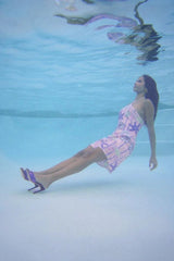 Shell Halterneck Pink Mini Dress