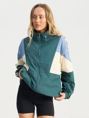 Forma Windbreaker Hoodie - Teal Multi