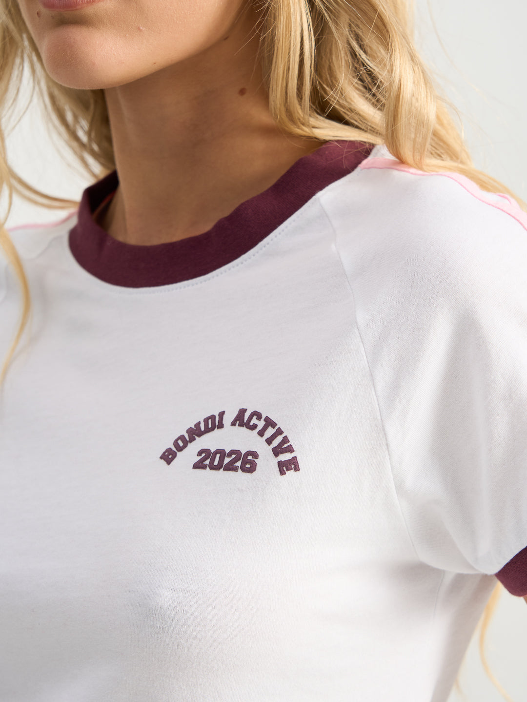 Forma Varsity Ringer Tee - White