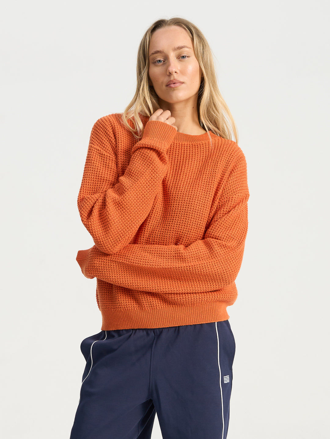 Forma Waffle Knit - Burnt Orange