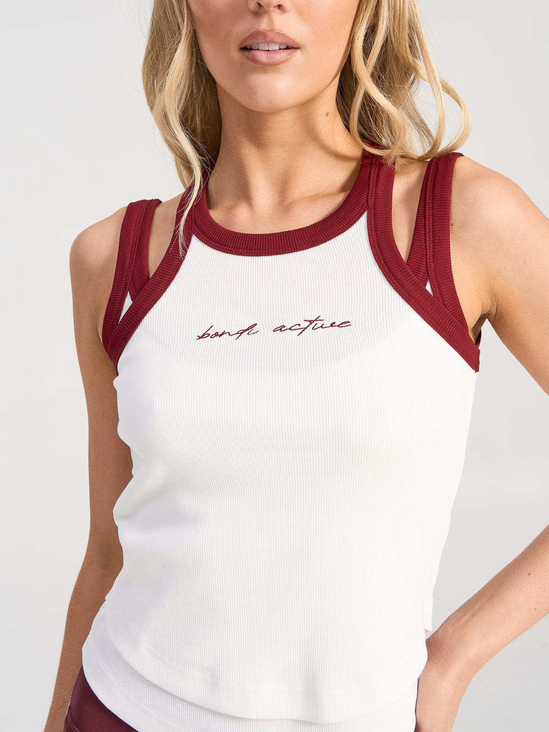 Forma Layered Tank - White/Fig