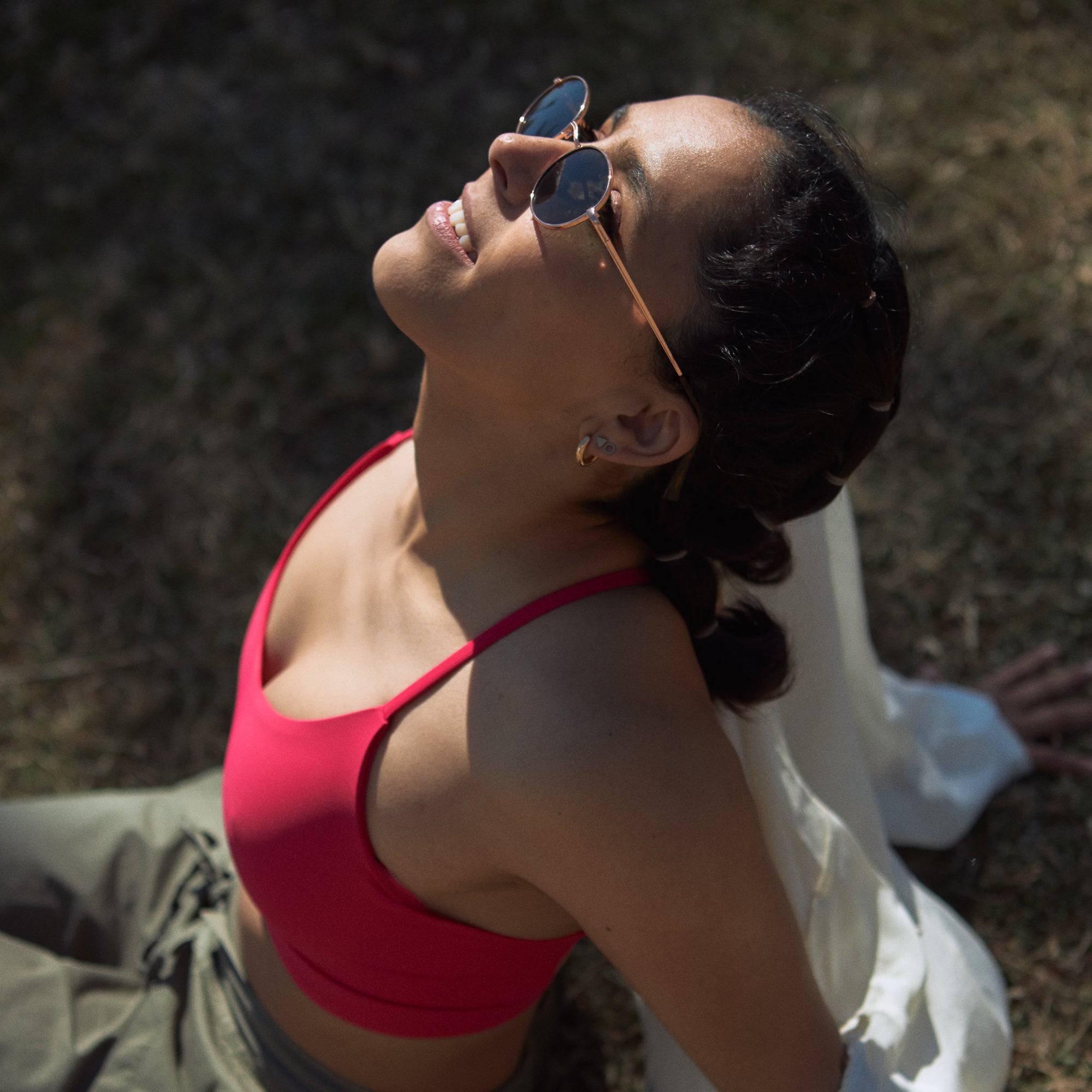 Coral Pink Artemis Sports Bra in ECONYL®