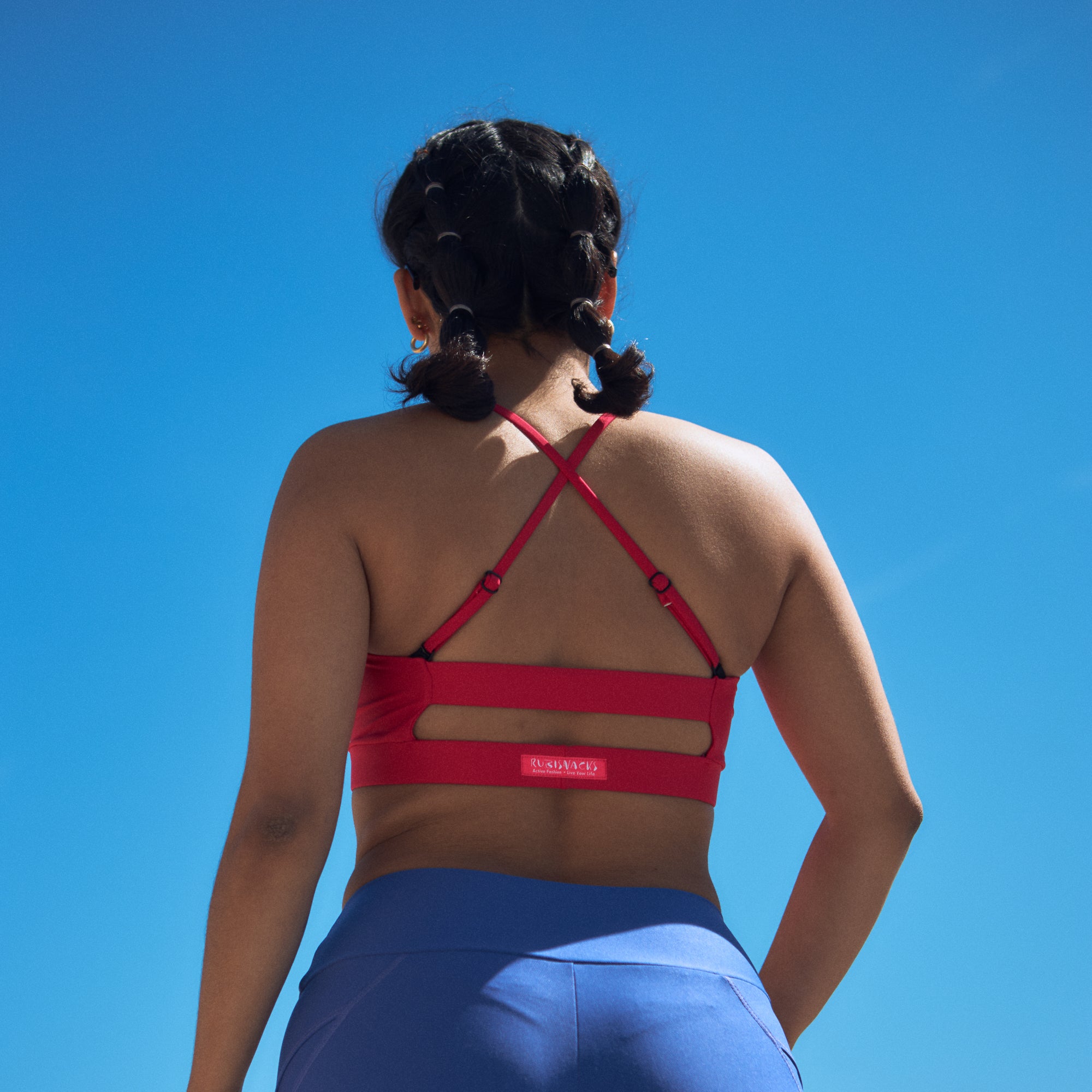 Coral Pink Artemis Sports Bra in ECONYL®