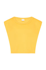 Organic Cotton Cropped Dance Vest - Sunshine Yellow - Wellicious Community Sale