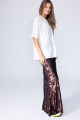 DISCO SKIRT - CHOCOLATE SEQUINNED