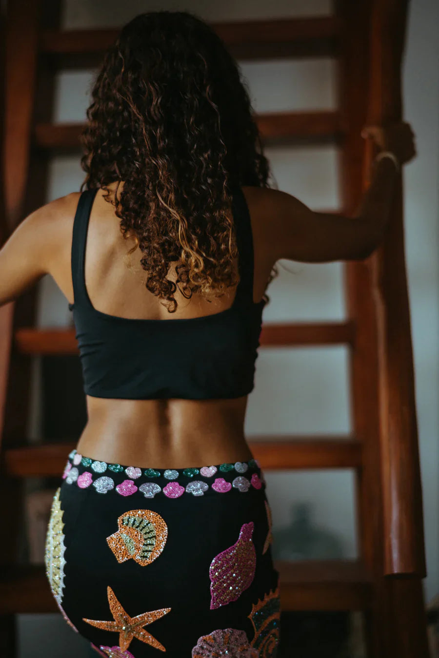 New York Hand-Embroidered Skirt